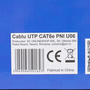 Cablu UTP CAT6 PNI U06 cu 4 perechi de fire torsadate 0.50 mm CCA