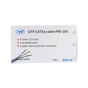 Cablu UTP CAT5e PNI U05 cu 4 perechi de fire torsadate 0.40 mm CCA