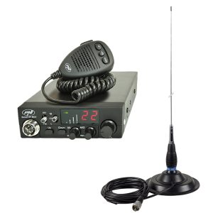 Kit Statie radio CB PNI ESCORT HP 8024 ASQ + Antena CB PNI ML145 cu magnet 145/PL
